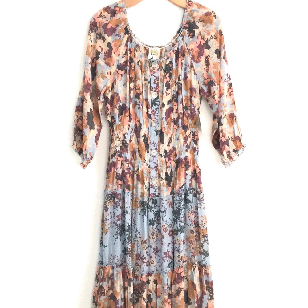 Anthropologie Fig and Flower Boho Maxi Dress XL - Picture 2 of 12